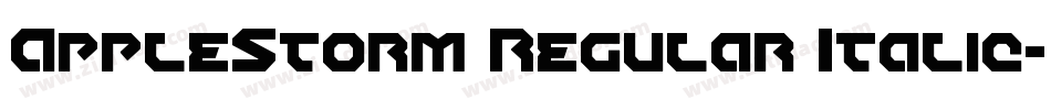 AppleStorm Regular Italic字体转换
